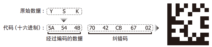 计算纠错码并将纠错码排成正方形