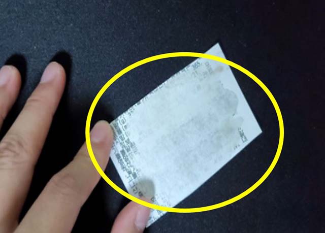 Fading Receipt